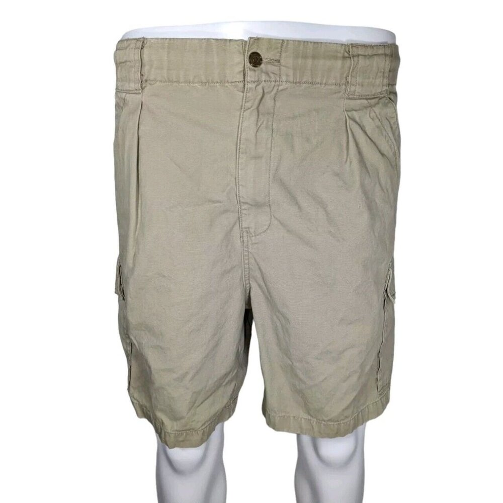 Tommy Bahama Khaki Drawstring Cargo Shorts Mens Large Drawstring Waist
